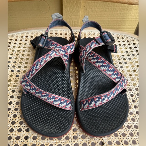 Red and Blue Chacos size 4 - Picture 1 of 5